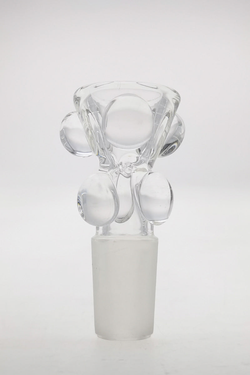 TAG - Clear Multi Marble Water Pipe Slide, Front View on White Background