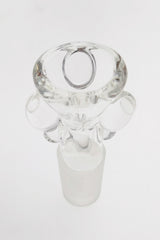 TAG - Clear Glass Multi Marble Water Pipe Slide, 14mm Joint - Top View