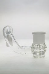 TAG No Drop Double Joint Shifter Adapter for Bongs - Clear Glass Side View