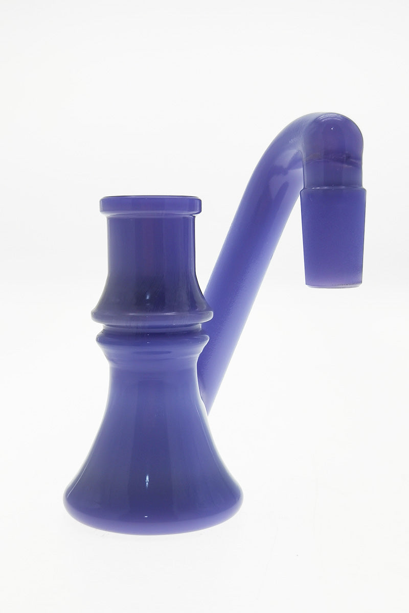 TAG Non-Diffusing Dry Ash Catcher Drop Down Adapter in cobalt blue, side view, for bongs