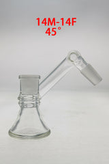 TAG Quartz Non-Diffusing Dry Ash Catcher Adapter, 14mm Male to 14mm Female, 45° Angle