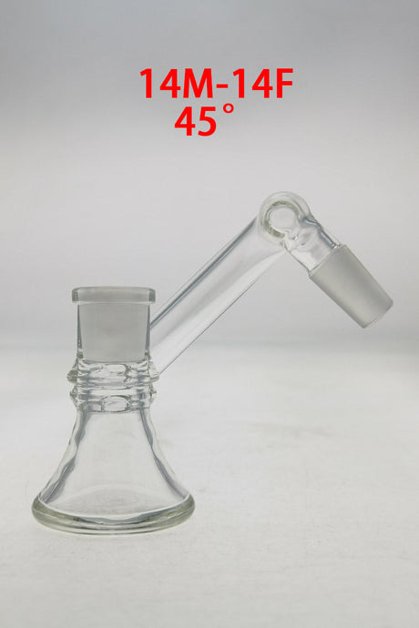 TAG Quartz Non-Diffusing Dry Ash Catcher Adapter, 14mm Male to 14mm Female, 45° Angle