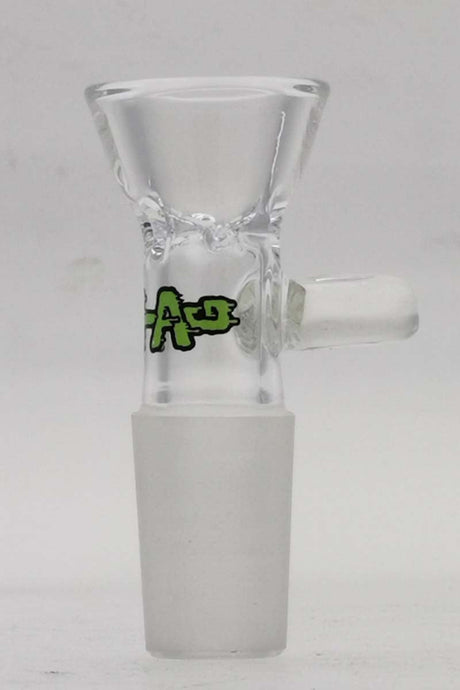 TAG Tie Dye Pinched Screen Slide with Handle for Bongs, Front View on White Background