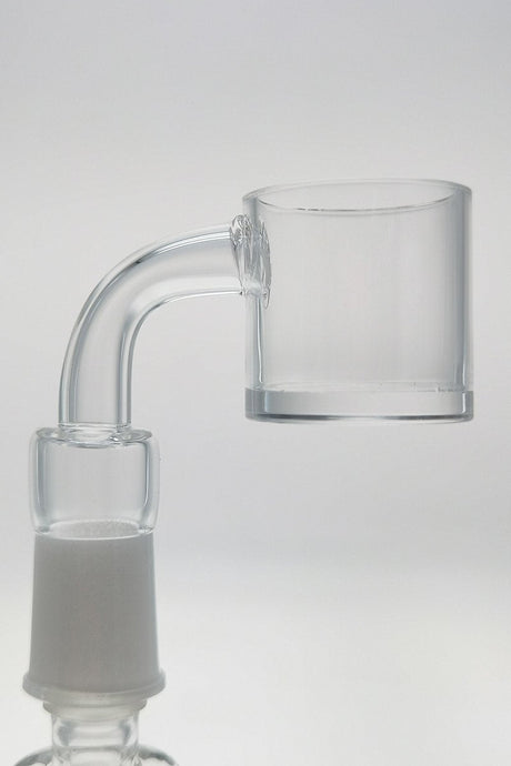 TAG Quartz Banger Can Flat Top with High Air Flow, 14MM Female Joint, Side View on White Background