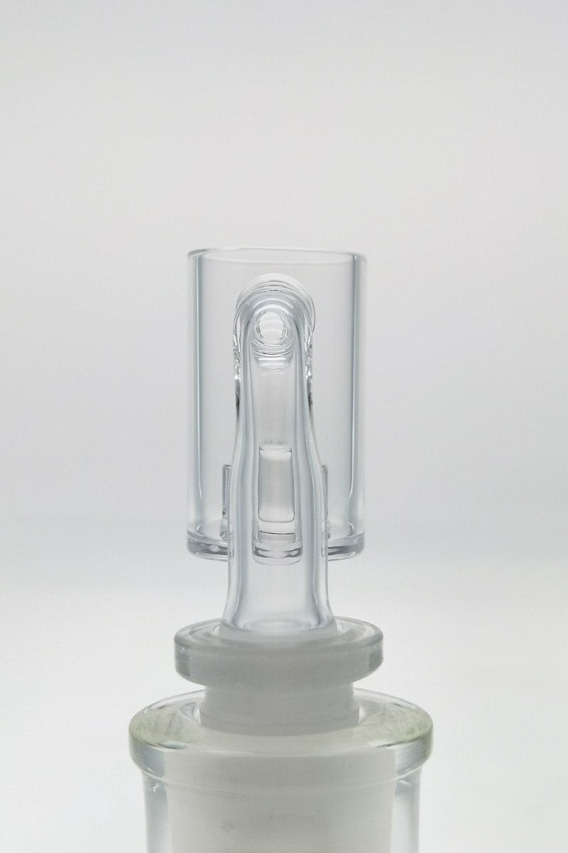 TAG Quartz Banger Can with Solid 10MM Core, High Air Flow, Front View on Seamless White