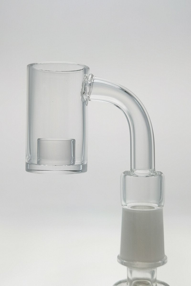 TAG Quartz Banger Can with Flat Top, Solid 10MM Core, and High Air Flow on White Background