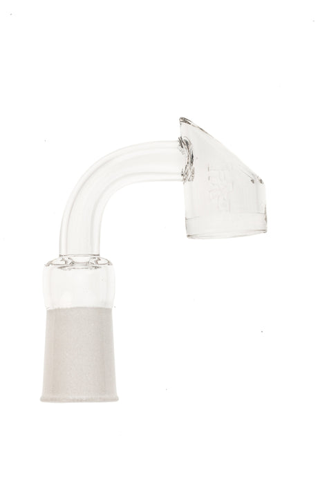 Thick Ass Glass Quartz Banger 20x2MM-4MM, High Airflow, 14mm Female Joint, Side View on White