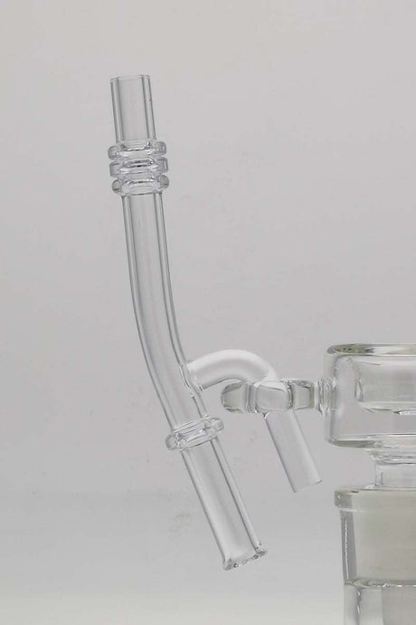TAG - Quartz Dab Pump Replacement Nail with clear glass design, side view on white background