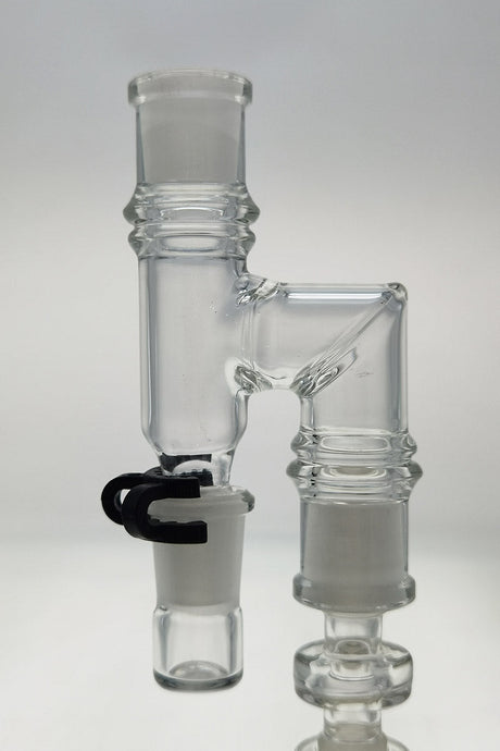TAG 14MM Female to Female Reclaim Adapter with Dish & Keck Clip - Clear Side View