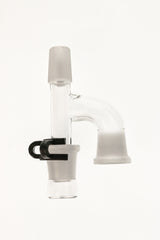 TAG - Clear Reclaim Adapter with Dish & Keck Clip for Bongs, Side View on White Background