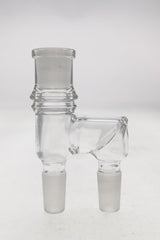 TAG Reclaim Adapter with Dish & Clip for Bongs, Female Joint, Front View on White