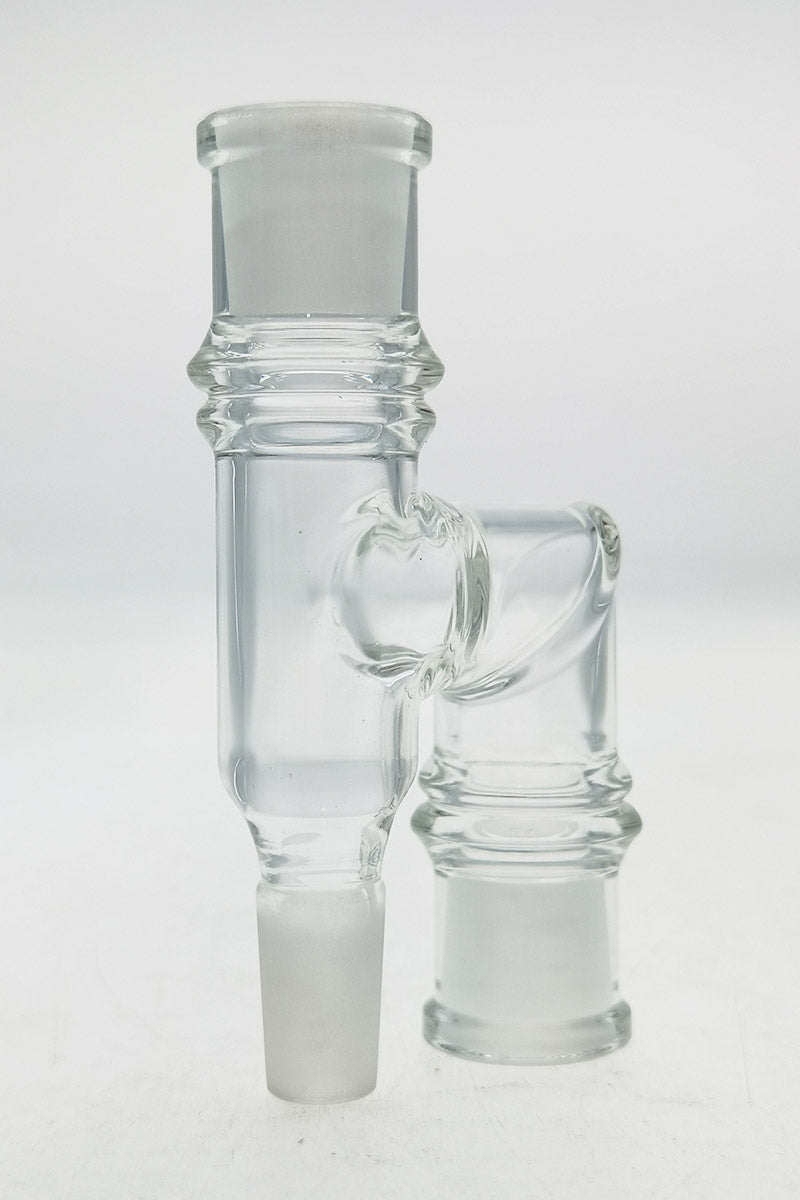 TAG - Clear Reclaim Adapter with Dish & Keck Clip for Bongs - Front View