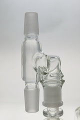 TAG Reclaim Adapter with Dish & Keck Clip for Bongs, Female Joint, Clear Glass, Side View