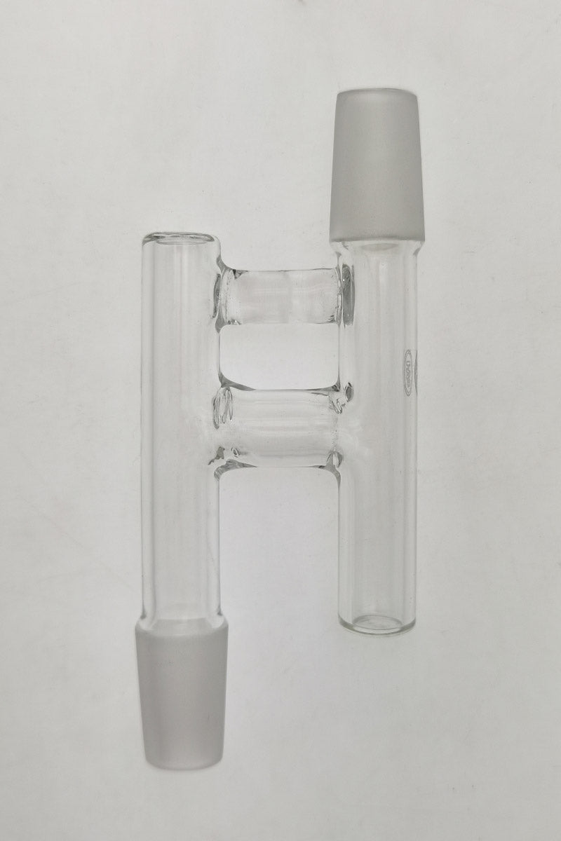 TAG Reclaim Catcher Adapter with Universal Fit for bongs, clear glass, front view