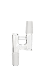 TAG - Universal Fit Reclaim Catcher Adapter, clear glass, front view, for bong customization