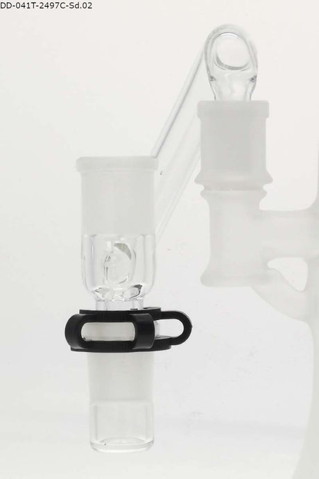 TAG Reclaim Drop Down Adapter with 14MM Male to 18MM Female joint size, side view on white background