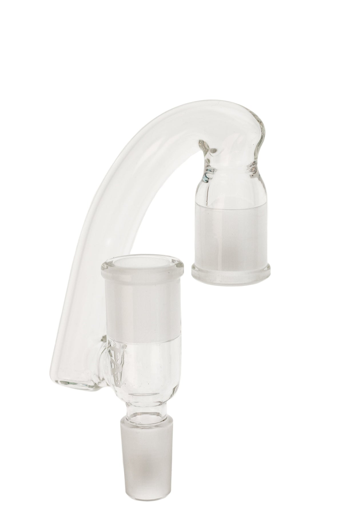 TAG - Reclaim Drop Down Adapter with 0.5" Drop, Male-Female Joint 18mm to 14mm, Clear Glass, Side View