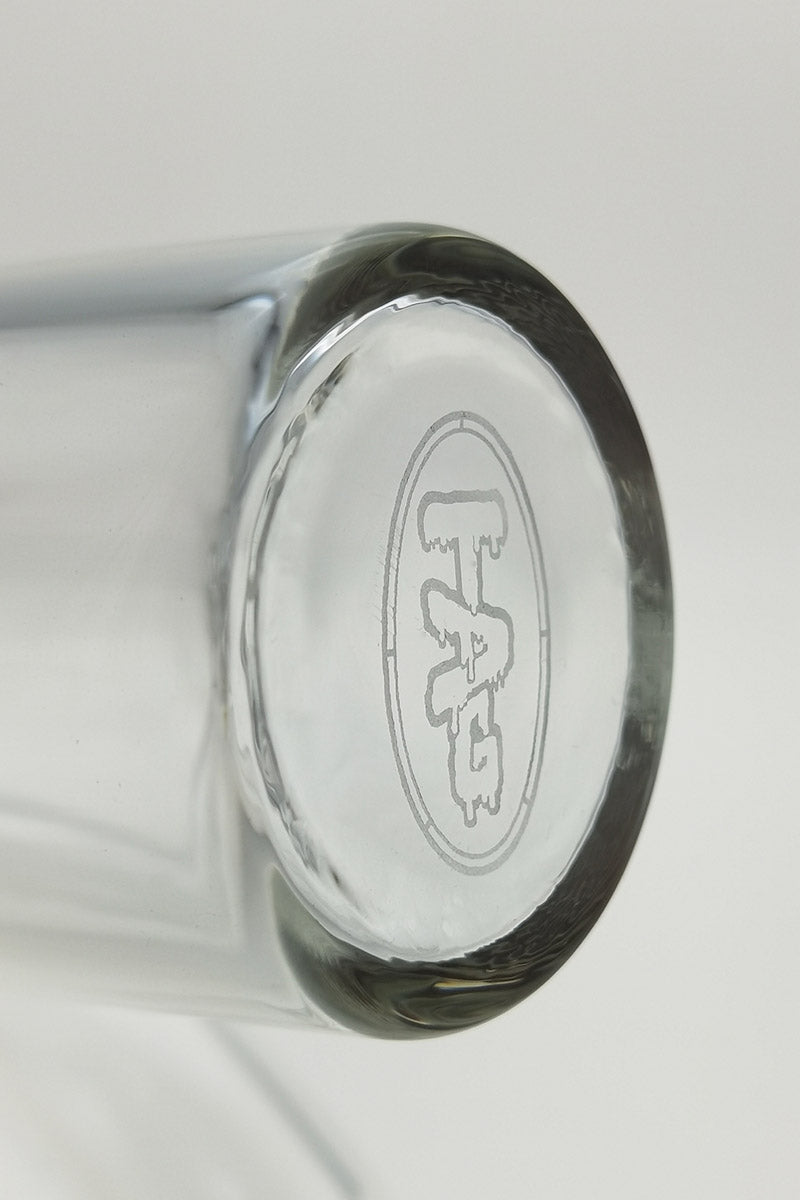 Close-up of TAG Removable Downstem Ash Catcher for Bongs - 18/14MM with TAG Logo