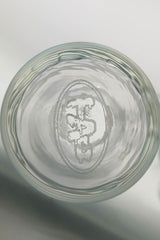 TAG Ash Catcher Top View, 18MM Female to 14MM Male, Removable 4.25" Downstem, Clear Glass