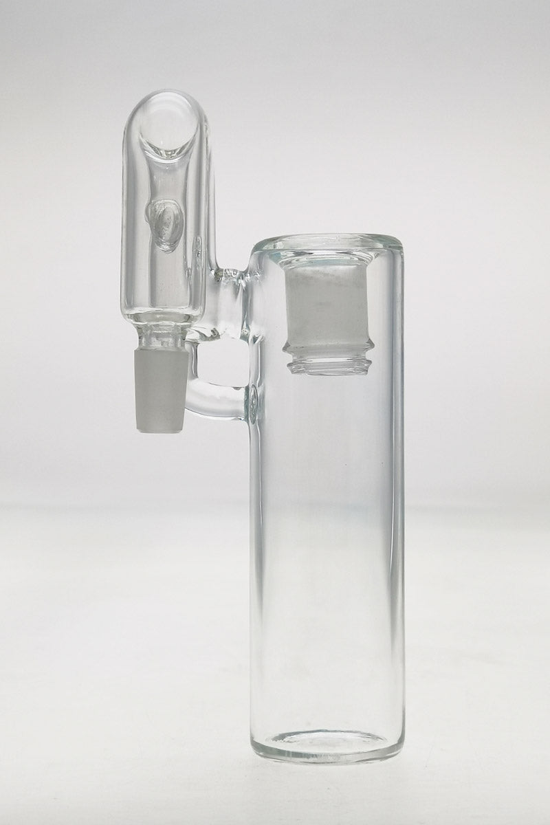 TAG Clear Quartz Ash Catcher with Removable Downstem, 14MM Male to 18MM Female, Side View