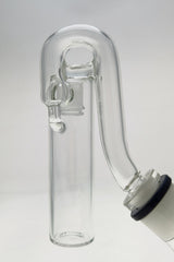 TAG Clear Ash Catcher with Removable Downstem 18/14MM angled side view on white background