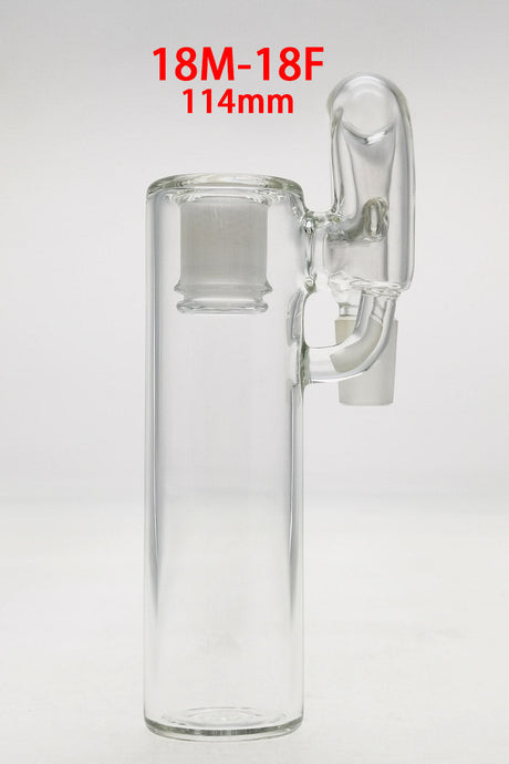 TAG Clear Ash Catcher with Removable Downstem, 18MM Male to Female, Side View