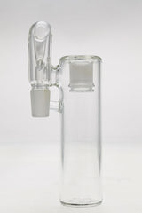 TAG 18MM Male to Female Removable Downstem Ash Catcher, 44x4MM, Clear Glass, Front View