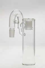 TAG clear ash catcher with removable downstem, 18MM male to female joint, side view on white