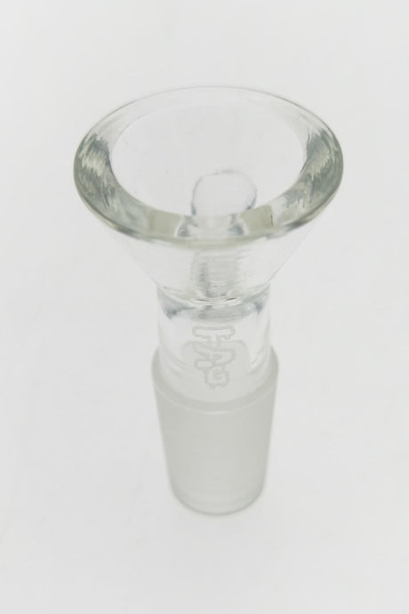 TAG Rasta Colored Single Hole Glass Bowl with Handle, 14mm Female Joint - Front View