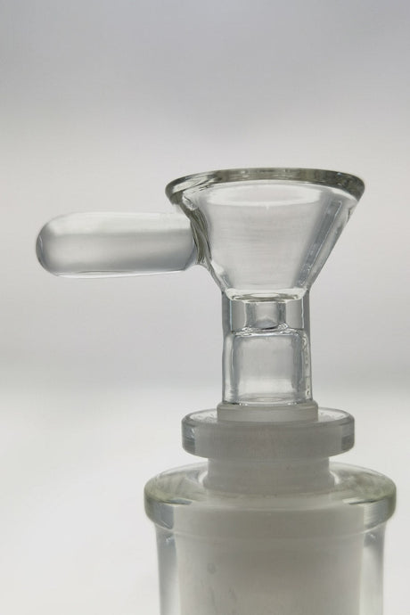 TAG Rasta Single Hole Slide with Handle for Bongs, Close-up Side View, Fits 14mm Female Joint