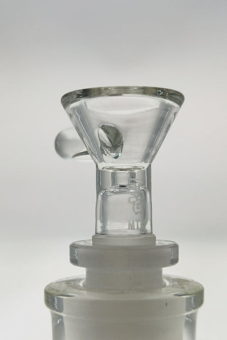 TAG - Rasta Colored Single Hole Glass Slide with Handle for Bongs - Front View