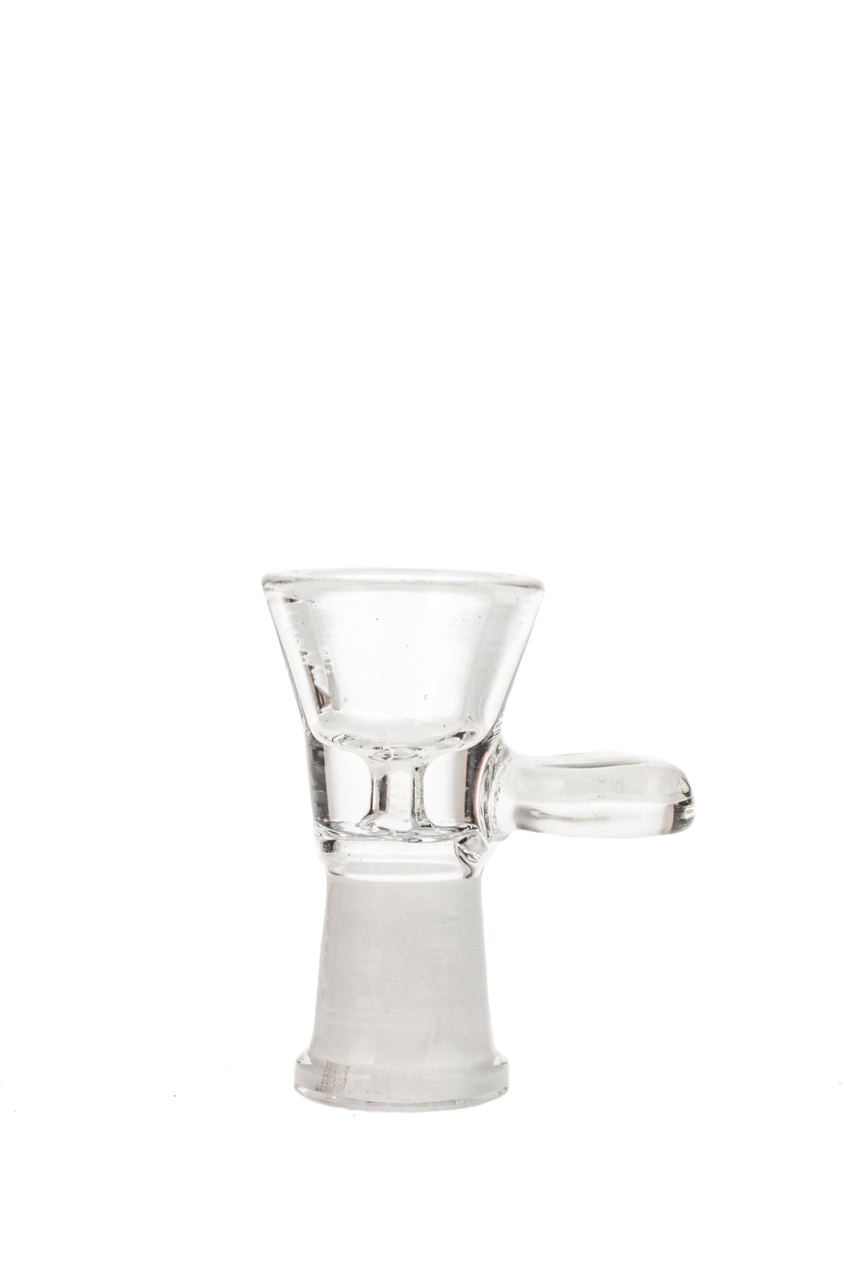 Thick Ass Glass Single Hole Slide with Handle for Bongs, Rasta Color, Front View on White Background