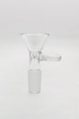 TAG - Clear Glass Bong Bowl with Rasta Handle, 14mm Female Joint - Front View