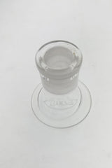 TAG clear glass slide holder stand front view for 14-19mm bong bowls, sturdy base