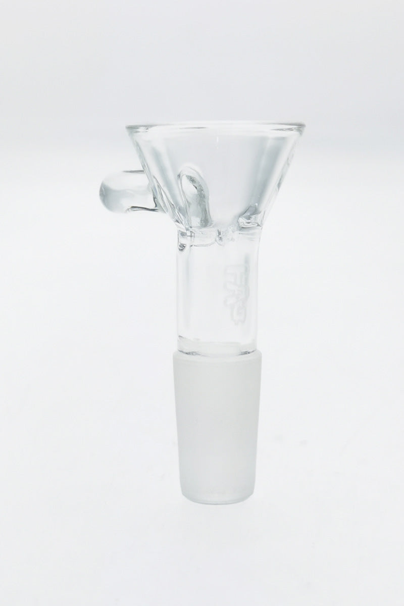 TAG Quartz Tall Pinched Screen Slide with Raised Handle for Bongs, Front View