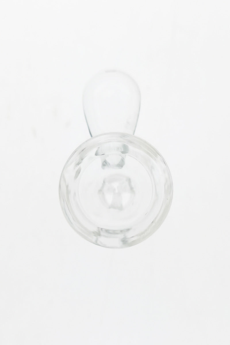 TAG Quartz Bong Bowl with Raised Handle and Pinched Screen for Easy Packing