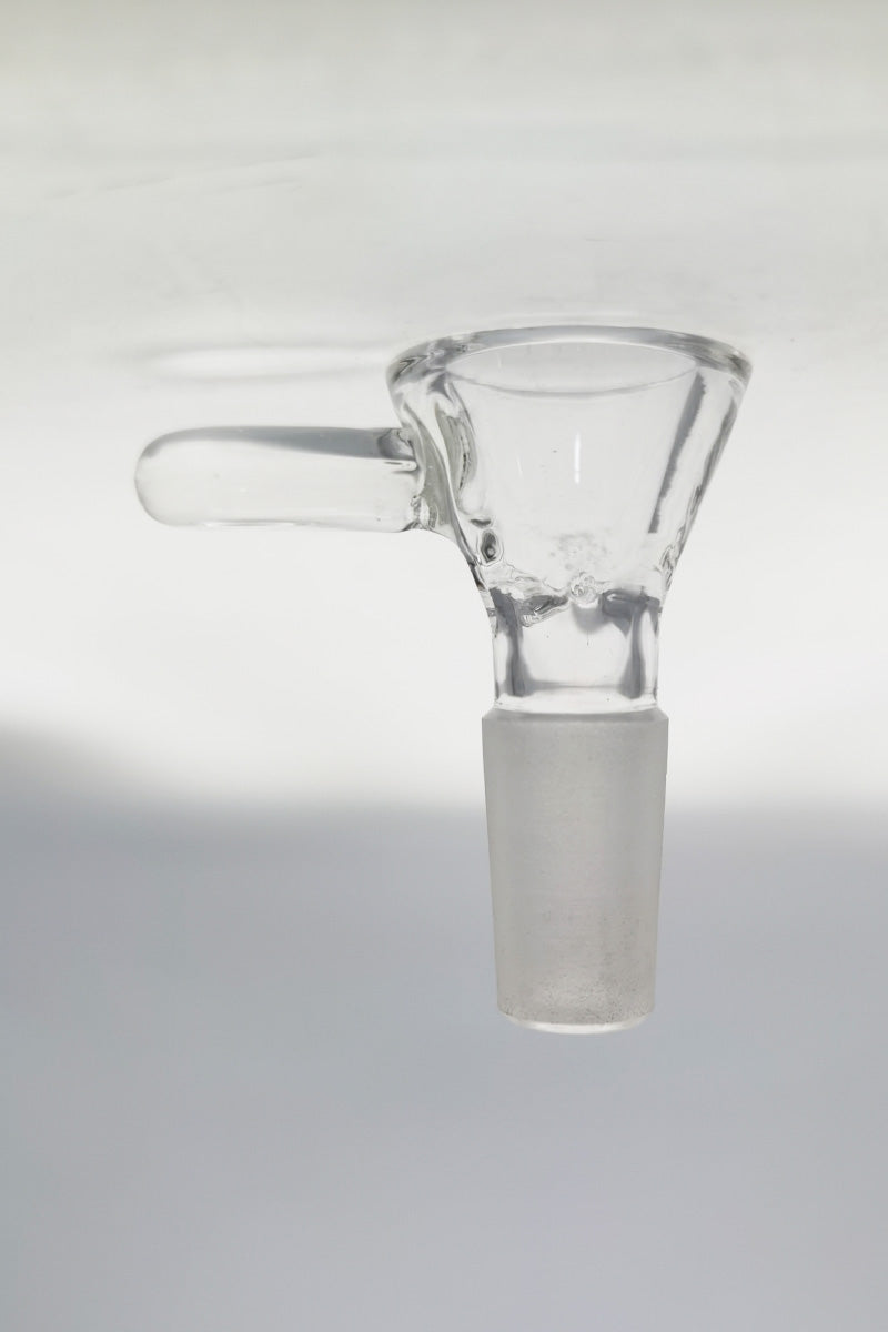 TAG Quartz Bong Bowl with Pinched Screen and Raised Handle - 14mm Joint