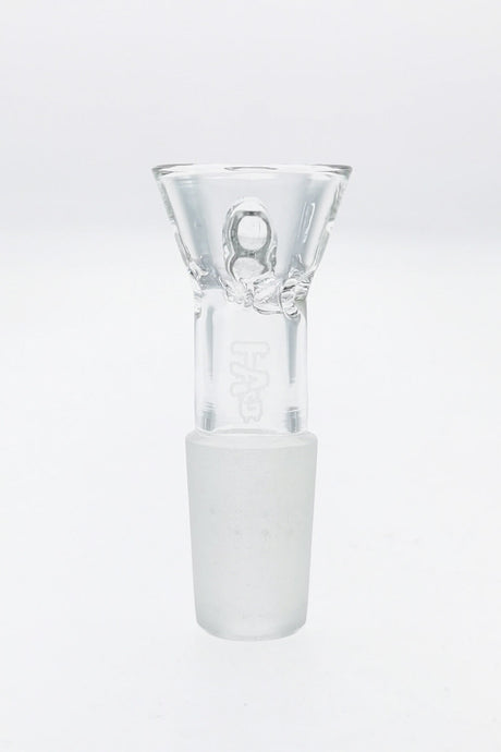 TAG - Quartz Bong Bowl with Raised Handle and Pinched Screen, Front View