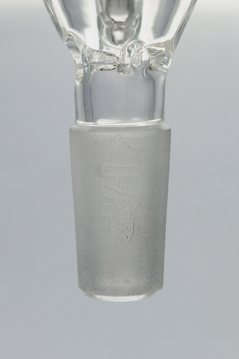 TAG Quartz Bong Bowl with Pinched Screen and Raised Handle, Frosted Joint