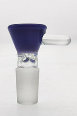 TAG - Blue Tall Pinched Screen Slide with Raised Handle for Bongs, Front View