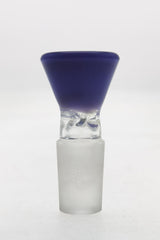 TAG Quartz Bong Bowl with Pinched Screen and Raised Handle, 14mm Joint - Front View