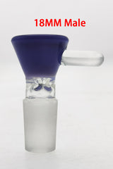 TAG - Tall Pinched Screen Slide with Handle for Bongs, 18mm Male Joint Size, Front View