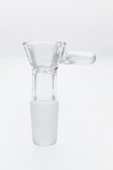 TAG Quartz Bong Bowl with Pinched Screen and Raised Handle - Front View