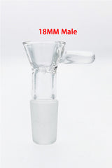 Thick Ass Glass - TAG Tall Pinched Screen Slide with Handle for Bongs, 18mm Male Joint, Front View