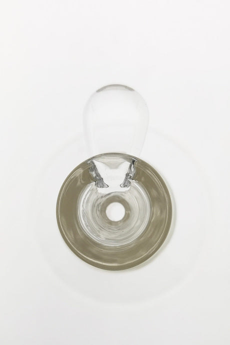 TAG Tall Single Hole Helical Rod Slide with Handle, 14mm joint, top view on white background