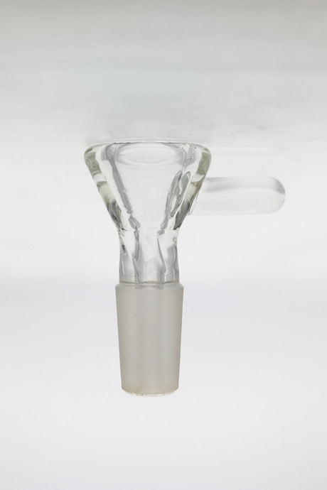 TAG 14MM Male Helical Rod Bong Slide w/ Handle - Clear Glass Front View