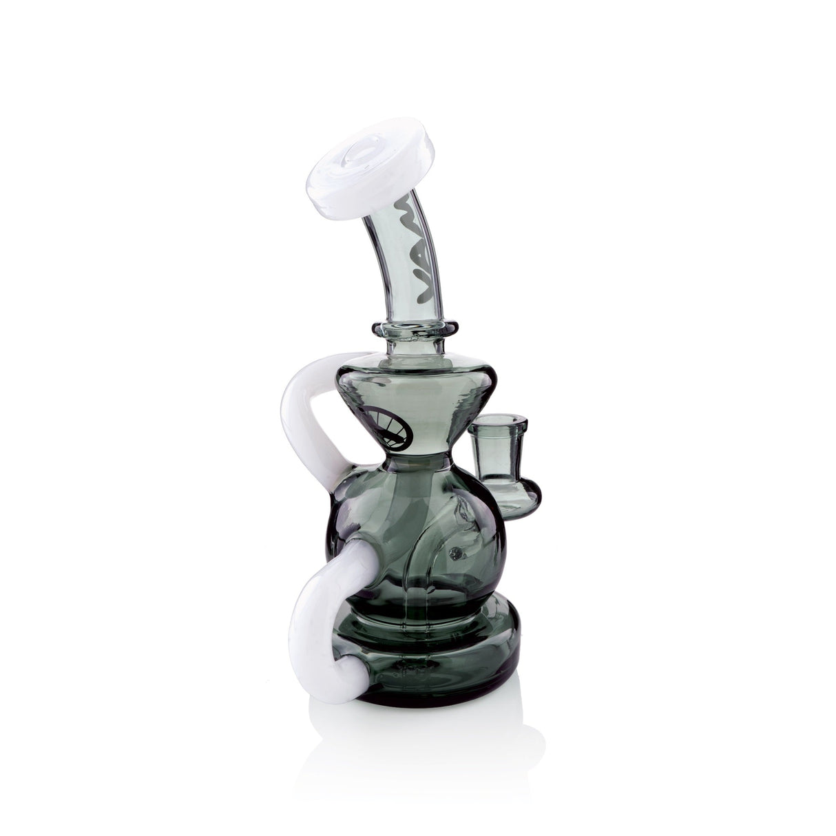MAV Glass - Tahoe Bulb Recycler Dab Rig - Front View on Seamless White Background