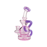 MAV Glass - Tahoe Bulb Recycler Dab Rig in Purple - Front View