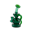 MAV Glass Tahoe Bulb Recycler Dab Rig in Emerald Green - Front View