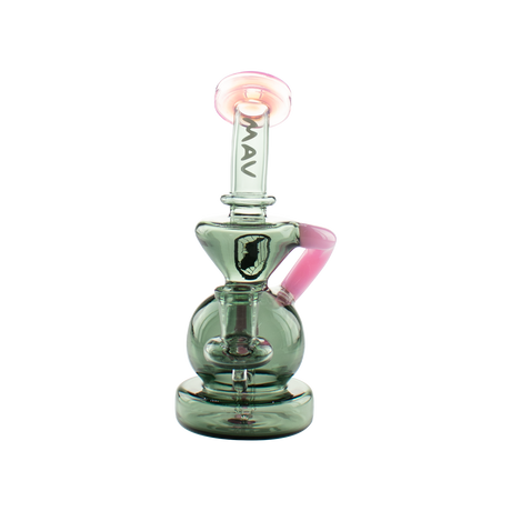 MAV Glass - Tahoe Bulb Recycler Dab Rig with Pink Accents - Front View